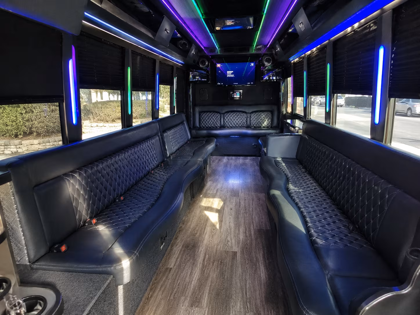 sarasota 15 passenger party bus interior