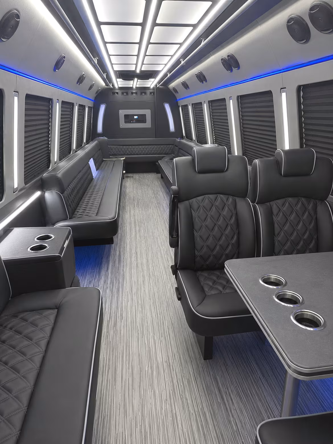 sarasota 25 passenger party bus inside