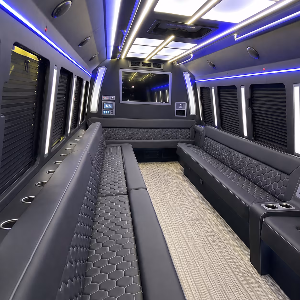 sarasota 40 passenger party bus inside