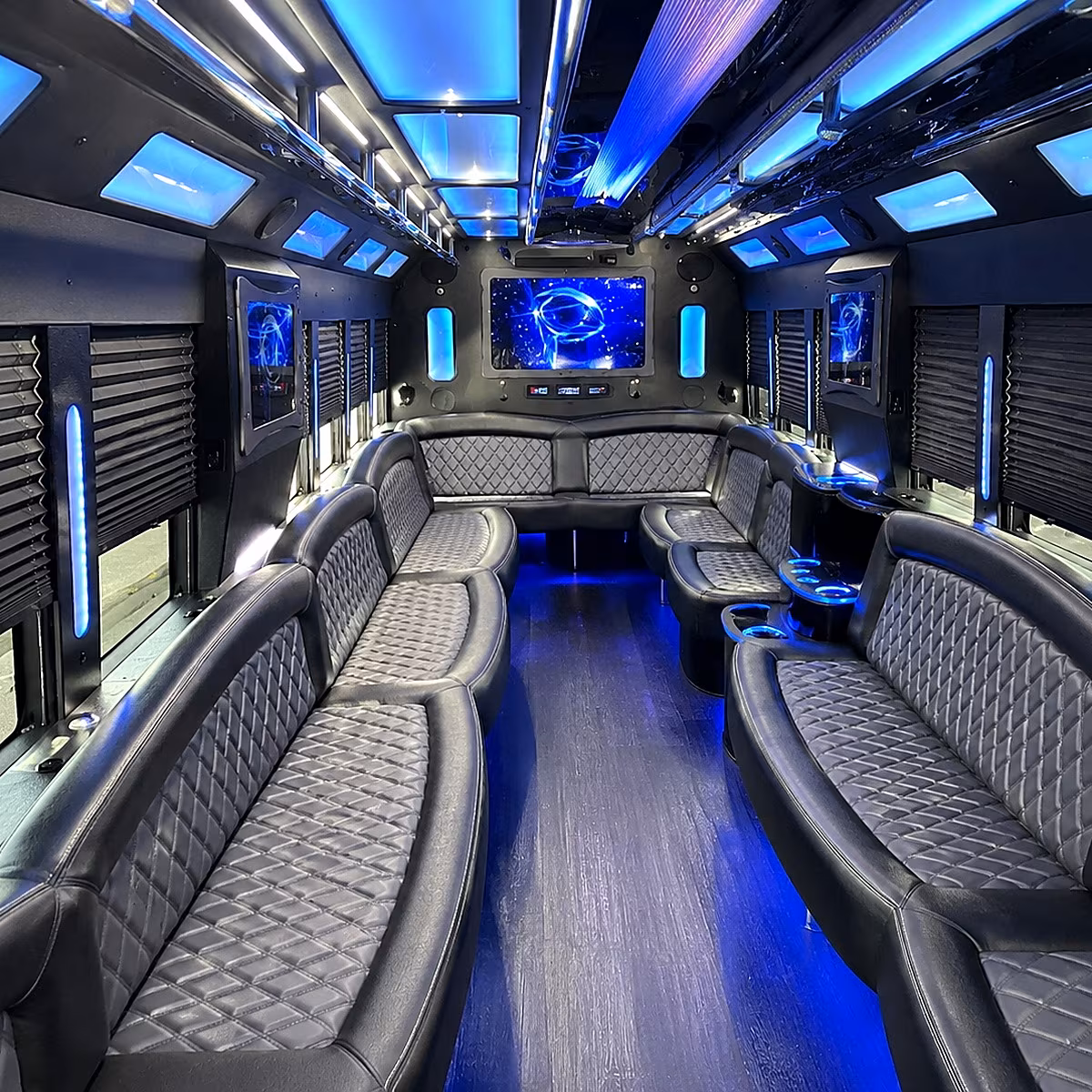 sarasota 50 passenger party bus interior