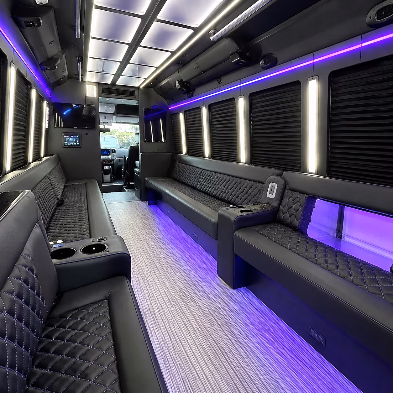 sarasota party bus rental interior